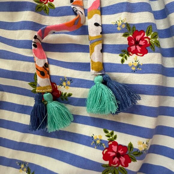 435 Matilda Jane Dress Girls 12 Blue Striped Floral Endless Summer Maxi Spring - Picture 5 of 13